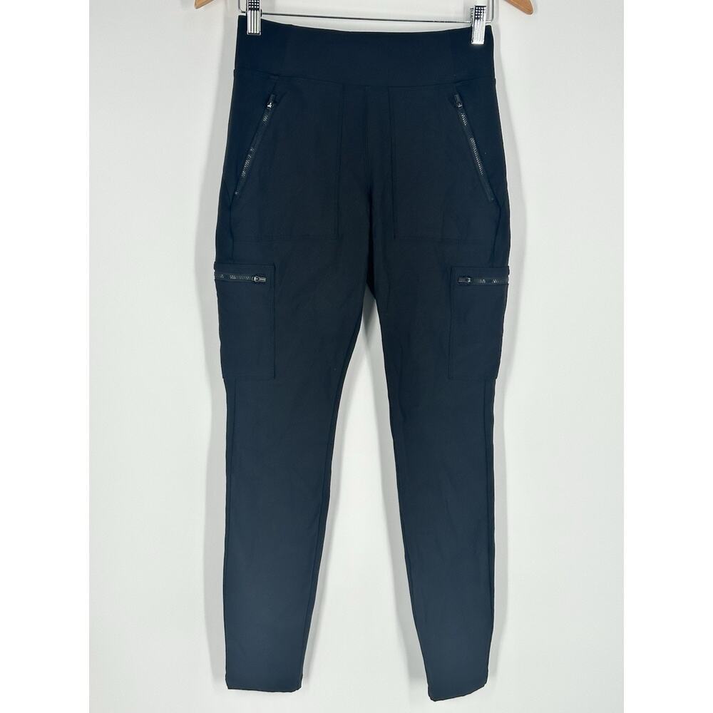 Athleta Headlands Hybrid Cargo Women’s 6 Black Pull On Stretch Pants Hiking Gorp